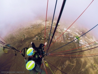 Paragliding gold flight Teide