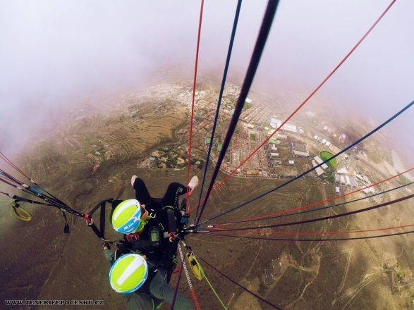Paragliding silver flight